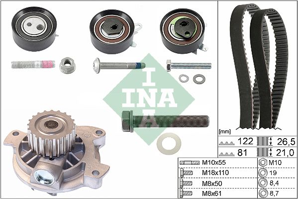 WILMINK GROUP Ūdenssūknis + Zobsiksnas komplekts WG1251868